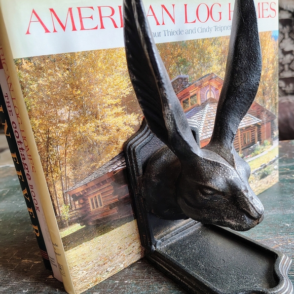 Whimsical Black Rabbit Bookends - Picture 3 of 3